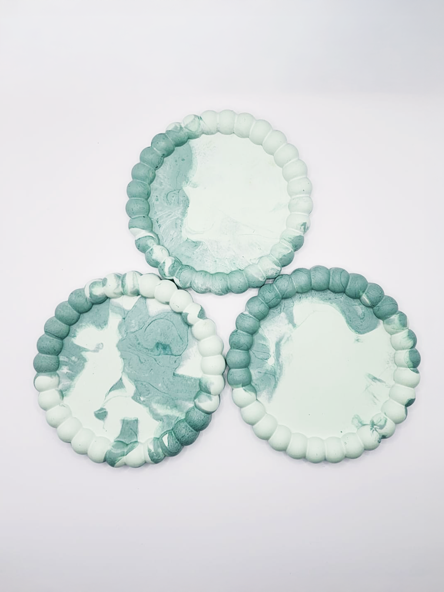 Bubble Tray in Abstract Green