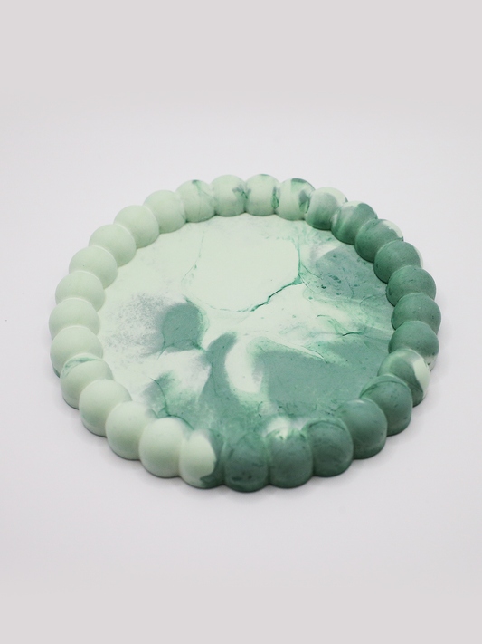 Bubble Tray in Abstract Green